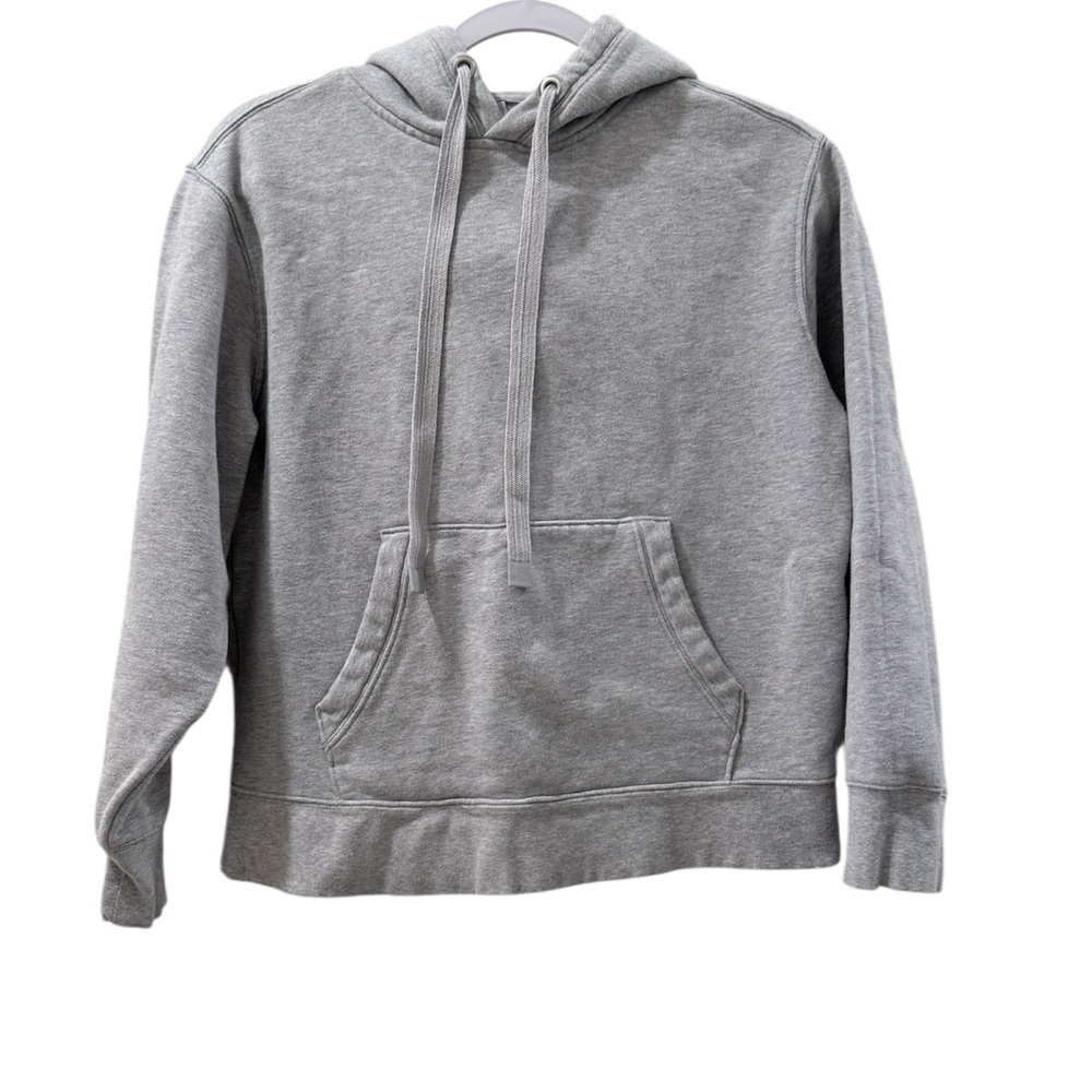 Athleta Retroplush Revive XS oversized long sleeve Heather gray sweatshirt